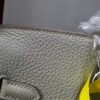 Birkin 25 Gris Perle Togo Leather Gold Hardware  Hand stitched authentic hand-sewn