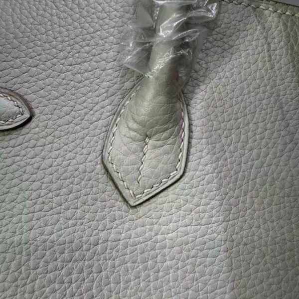 Birkin 25 authentic hand-sewn | Pearl Grey Togo | Silver Hand stitched Saddle stitch sophisticated 6 Birkin 25 authentic hand-sewn | Pearl Grey Togo | Silver Hand stitched Saddle stitch sophisticated