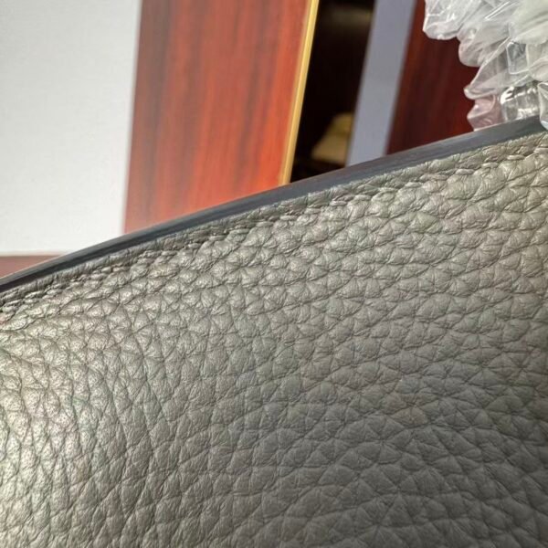 Birkin 25 Hand stitched Handcrafted Graphite Grey,  Saddle stitch Niloticus Crocodile, Palladium Hardware authentic hand-sewn sophisticated