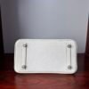 Birkin 25 Handcrafted Hand stitched Alligator Vanilla / Togo Mushroom White, Silver Hardware authentic hand-sewn Saddle stitch