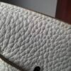 Birkin 25 Handcrafted Togo authentic hand-sewn Leather Mushroom White Silver Hardware Saddle stitch Hand stitched