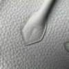 Birkin 25 Handcrafted Togo authentic hand-sewn Leather Mushroom White Silver Hardware Saddle stitch Hand stitched