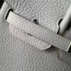 Birkin 25 Handcrafted Togo authentic hand-sewn Leather Mushroom White Silver Hardware Saddle stitch Hand stitched