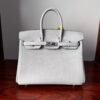  Birkin 25  Saddle stitch authentic hand-sewn in Gris Platine, Togo Leather, Silver Hardware Hand stitched Handcrafted