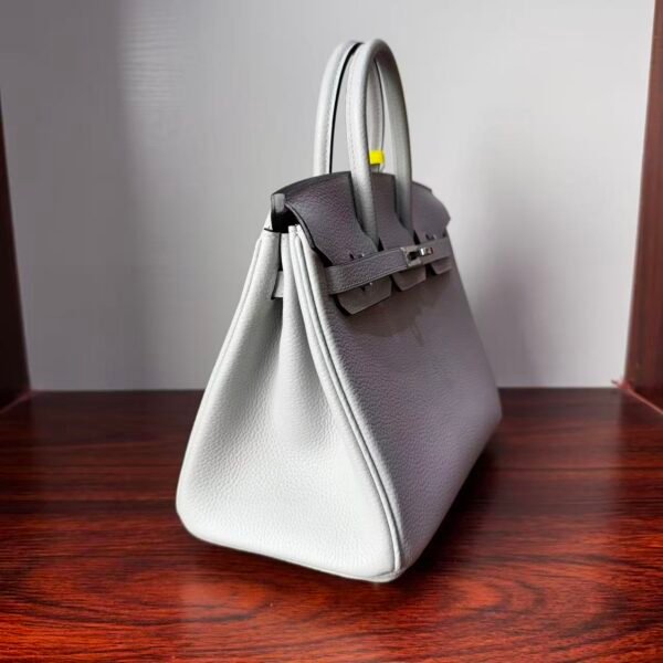  Birkin 25  Saddle stitch authentic hand-sewn in Gris Platine, Togo Leather, Silver Hardware Hand stitched Handcrafted