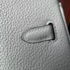  Birkin 25  Saddle stitch authentic hand-sewn in Gris Platine, Togo Leather, Silver Hardware Hand stitched Handcrafted