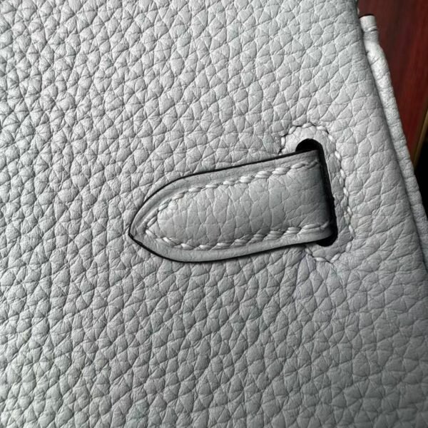  Birkin 25  Saddle stitch authentic hand-sewn in Gris Platine, Togo Leather, Silver Hardware Hand stitched Handcrafted