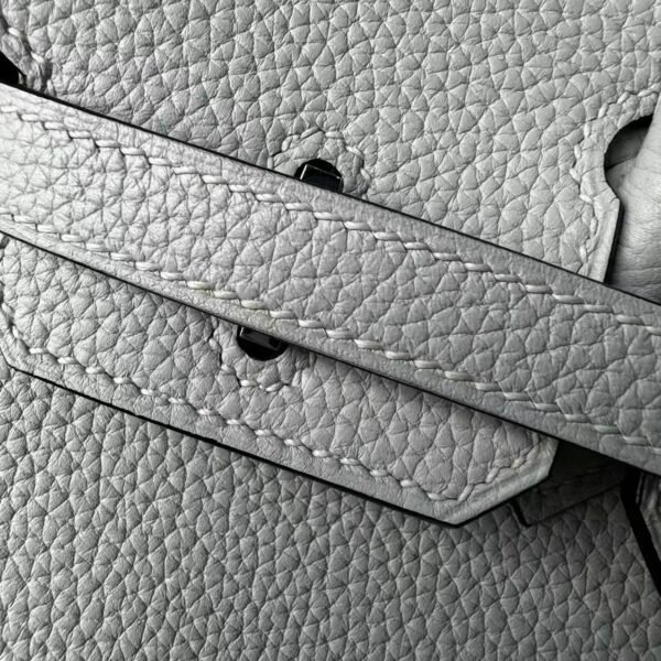  Birkin 25  Saddle stitch authentic hand-sewn in Gris Platine, Togo Leather, Silver Hardware Hand stitched Handcrafted
