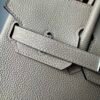 Birkin 25 Saddle stitch authentic hand-sewn Togo Leather in Trench Grey with Silver Hardware Hand stitched Handcrafted