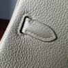 Birkin 25 Saddle stitch authentic hand-sewn Togo Leather in Trench Grey with Silver Hardware Hand stitched Handcrafted