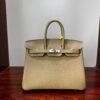 Birkin 25 Saddle stitch authentic hand-sewn in Malta Togo Leather with Silver Hardware Hand stitched Handcrafted 10 Birkin 25 Saddle stitch authentic hand-sewn in Malta Togo Leather with Silver Hardware Hand stitched Handcrafted