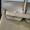 Birkin 25 Saddle stitch authentic hand-sewn in Malta Togo Leather with Silver Hardware Hand stitched Handcrafted 15 Birkin 25 Saddle stitch authentic hand-sewn in Malta Togo Leather with Silver Hardware Hand stitched Handcrafted