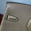 Birkin 25 Saddle stitch authentic hand-sewn in Malta Togo Leather with Silver Hardware Hand stitched Handcrafted 16 Birkin 25 Saddle stitch authentic hand-sewn in Malta Togo Leather with Silver Hardware Hand stitched Handcrafted