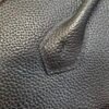 Birkin 25  Saddle stitch authentic hand-sewn Black Barenia Faubourg Saddle Leather Silver Hardware  Hand stitched Handcrafted