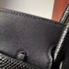 Birkin 25 Hand stitched Handcrafted Black Swift & Lizard Skin, Silver Touch Hardware Saddle stitch authentic hand-sewn 17 Birkin 25 Hand stitched Handcrafted Black Swift & Lizard Skin, Silver Touch Hardware Saddle stitch authentic hand-sewn