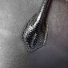 Birkin 25 Hand stitched Handcrafted Black Swift & Lizard Skin, Silver Touch Hardware Saddle stitch authentic hand-sewn 20 Birkin 25 Hand stitched Handcrafted Black Swift & Lizard Skin, Silver Touch Hardware Saddle stitch authentic hand-sewn