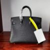 Birkin 25 Black Togo Leather with Lizard Skin Trim, Gold Hardware 11 Birkin 25 Black Togo Leather with Lizard Skin Trim, Gold Hardware