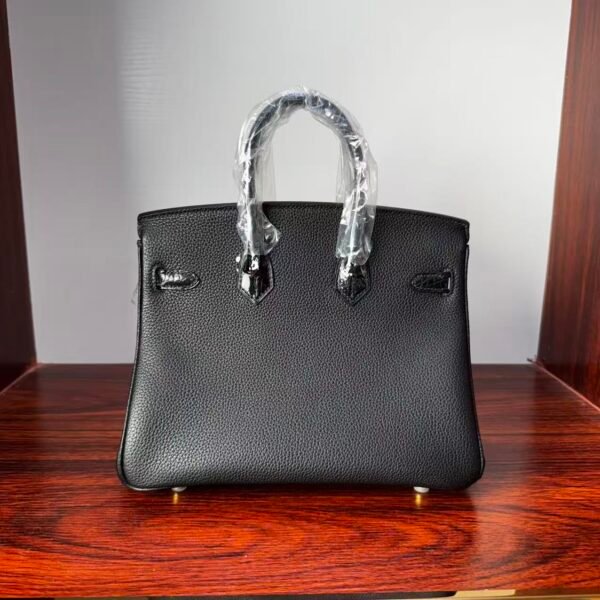Birkin 25 Handcrafted Saddle stitch Touch Noir Black Nile Crocodile Gold Hardware Hand stitched authentic hand-sewn 2 Birkin 25 Handcrafted Saddle stitch Touch Noir Black Nile Crocodile Gold Hardware Hand stitched authentic hand-sewn
